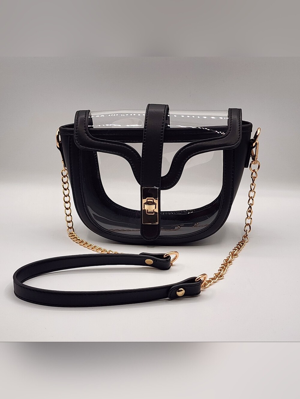Zenana Premium Clear Transparent Saddle Bag NWOT